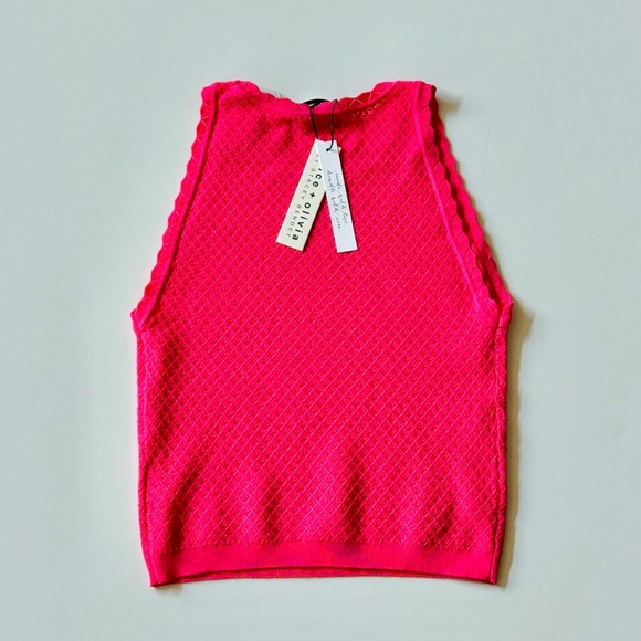 Alice + Olivia Rydel Fuchsia Knit Tank Top – Size S – Brand New with Tags - Picture 6 of 6